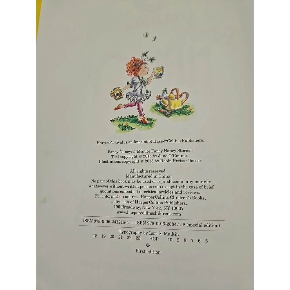 Fancy Nancy 5-Minute Stories by Jane O'Connor Hardcover Book 12 Stories in‎ One